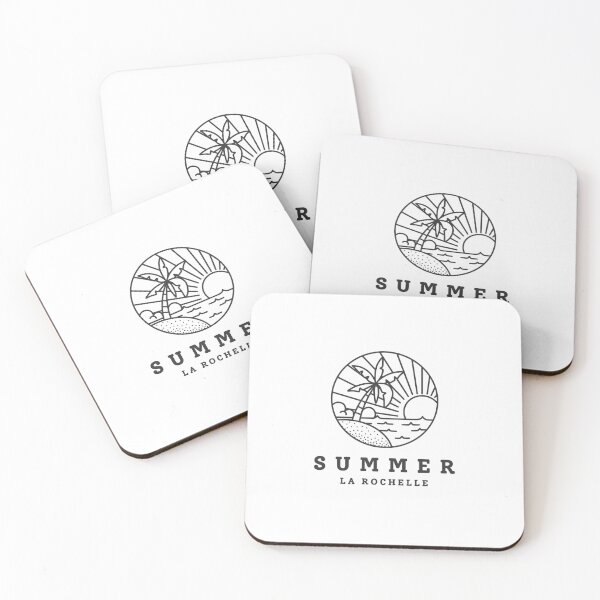 Item preview, La Rochelle Summer Palm Tree and Sun Retro design in white designed and sold by RetroDesignsNW.
