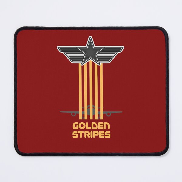 Item preview, Golden Stripes Pilot and Airplane Minimalist Design designed and sold by FlammableTacoTS.