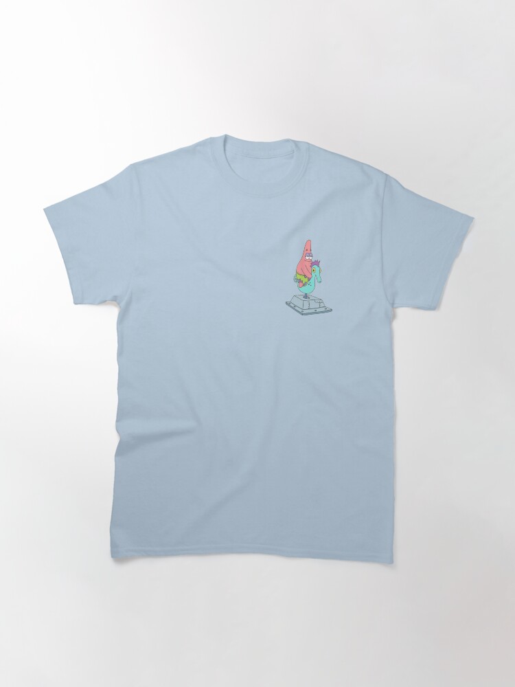 Thumbnail 3 of 7, Classic T-Shirt, Patrick Star Dream: Riding Seahorse Kiddie Ride Meme designed and sold by WitchyHippy.