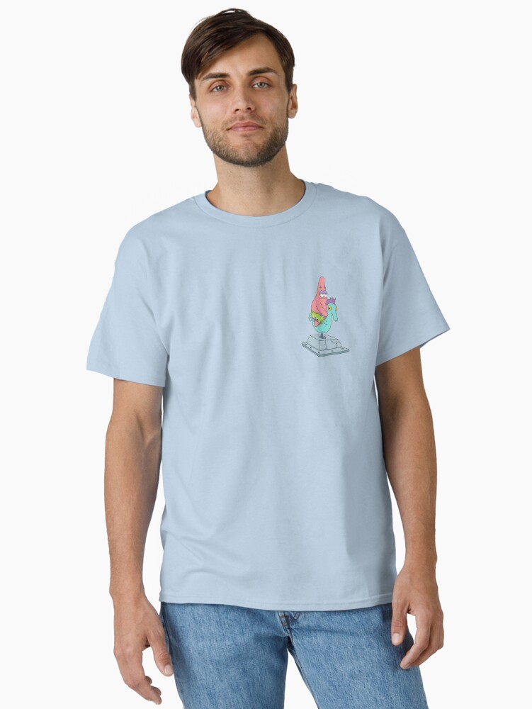 Thumbnail 2 of 7, Classic T-Shirt, Patrick Star Dream: Riding Seahorse Kiddie Ride Meme designed and sold by WitchyHippy.