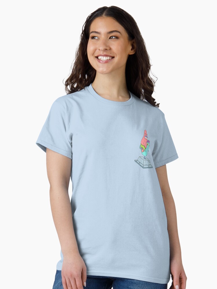 Thumbnail 1 of 7, Classic T-Shirt, Patrick Star Dream: Riding Seahorse Kiddie Ride Meme designed and sold by WitchyHippy.