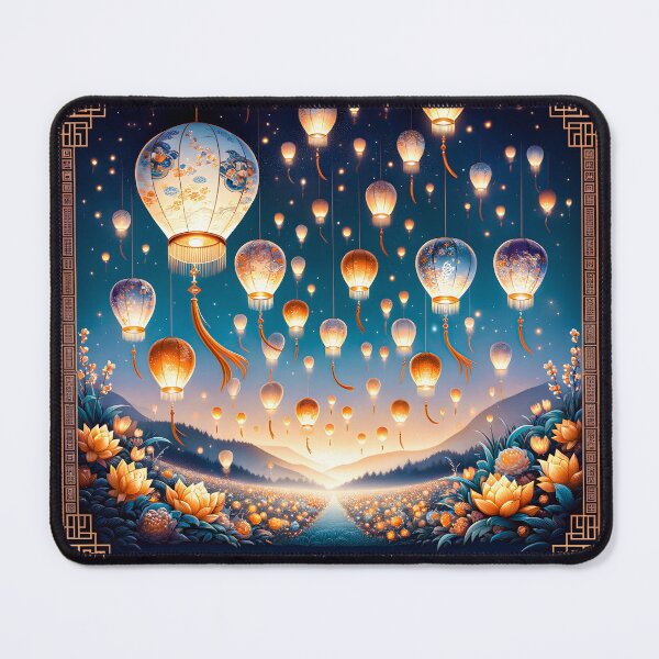 Item preview, Lanterns of Promise - Pathway to Possibilities New Year Illustration designed and sold by FEBRICAST.