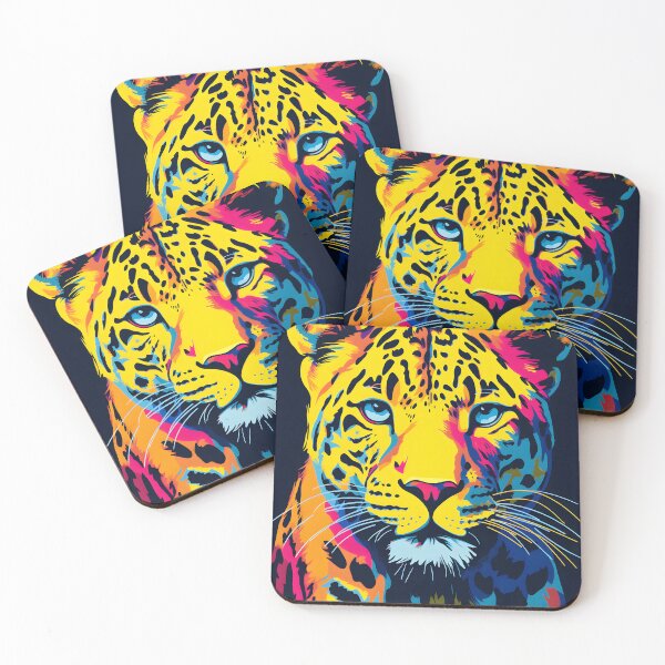 Item preview, Leopard portrait art. animal colorful. Animal throw pillow.  designed and sold by formform.