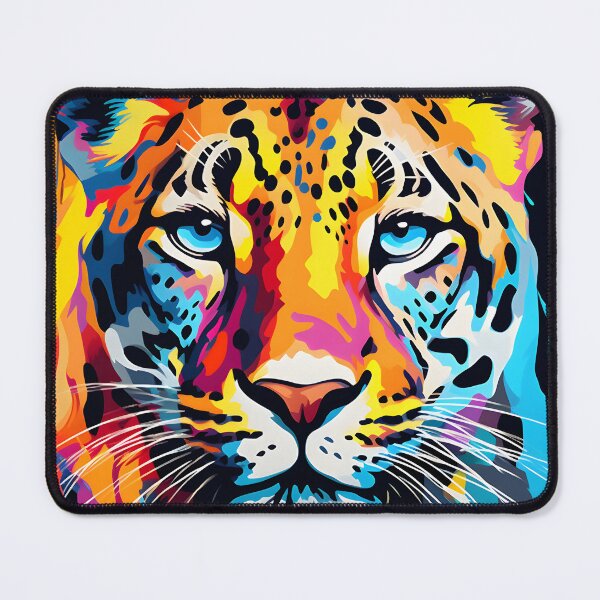 Item preview, Leopard portrait art. animal colorful. Animal throw pillow. designed and sold by formform.