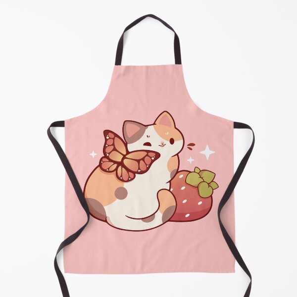 Artikelvorschau, Calico-Feenkatze mit Erdbeere entworfen und verkauft von Rihnlin.