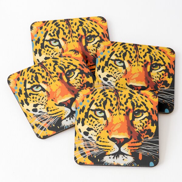 Item preview, Leopard portrait art. animal colorful. Animal throw pillow.  designed and sold by formform.