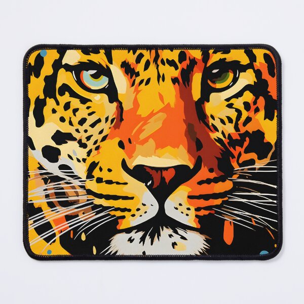 Item preview, Leopard portrait art. animal colorful. Animal throw pillow. designed and sold by formform.