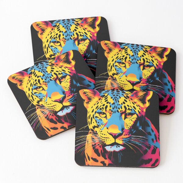 Item preview, Leopard portrait art. animal colorful. Animal throw pillow.  designed and sold by formform.