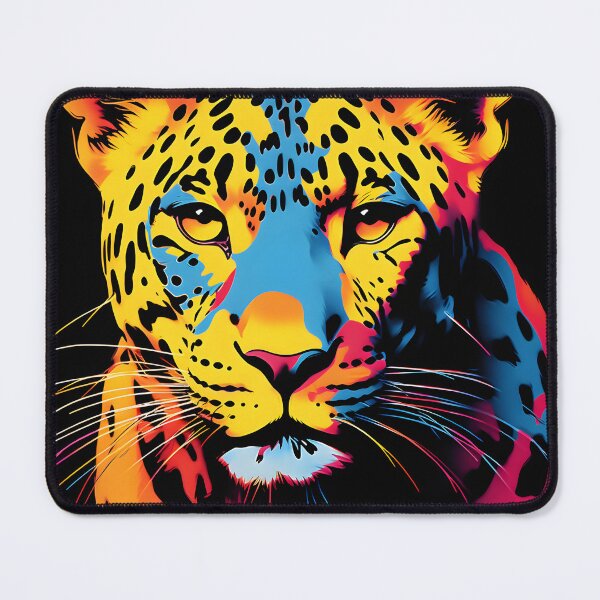 Item preview, Leopard portrait art. animal colorful. Animal throw pillow. designed and sold by formform.