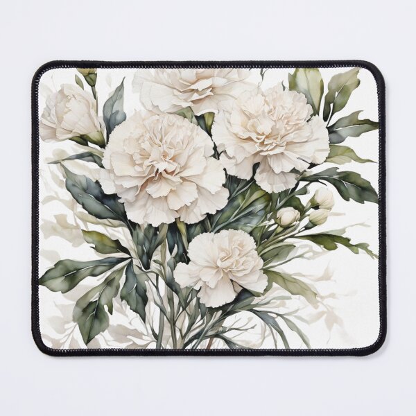 Item preview, Pintura de acuarela de clavel blanco 02 designed and sold by I-HERE.
