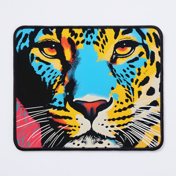 Item preview, Leopard portrait art. animal colorful. Animal throw pillow. designed and sold by formform.