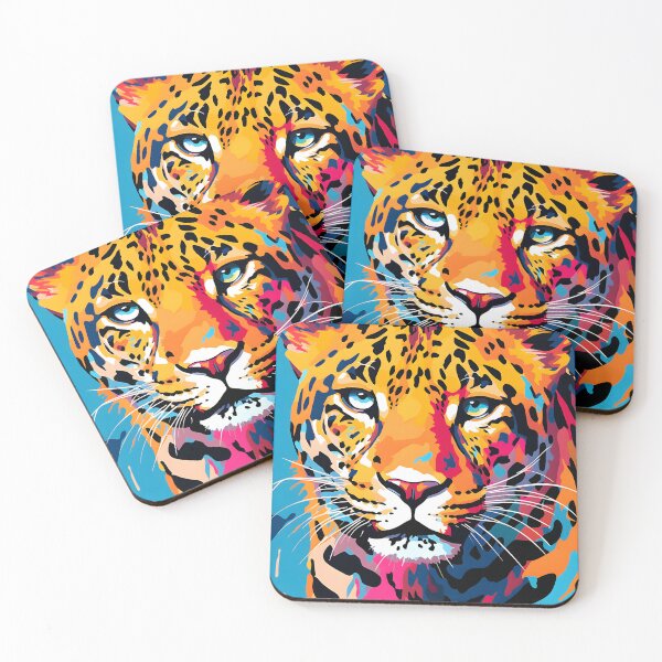 Item preview, Leopard portrait art. animal colorful. Animal throw pillow.  designed and sold by formform.