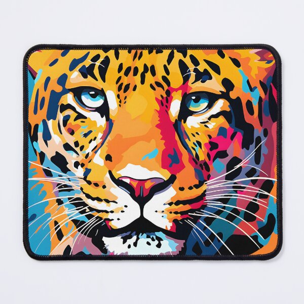 Item preview, Leopard portrait art. animal colorful. Animal throw pillow. designed and sold by formform.