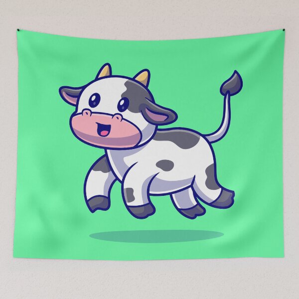 Item preview, Floating Bovine Bliss: Cute Cow Cartoon VectoR designed and sold by hjian8219.