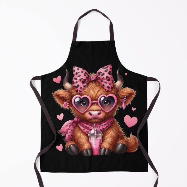 Item preview, Chic Cow with Heart-shaped Bow designed and sold by BorczVisuals.