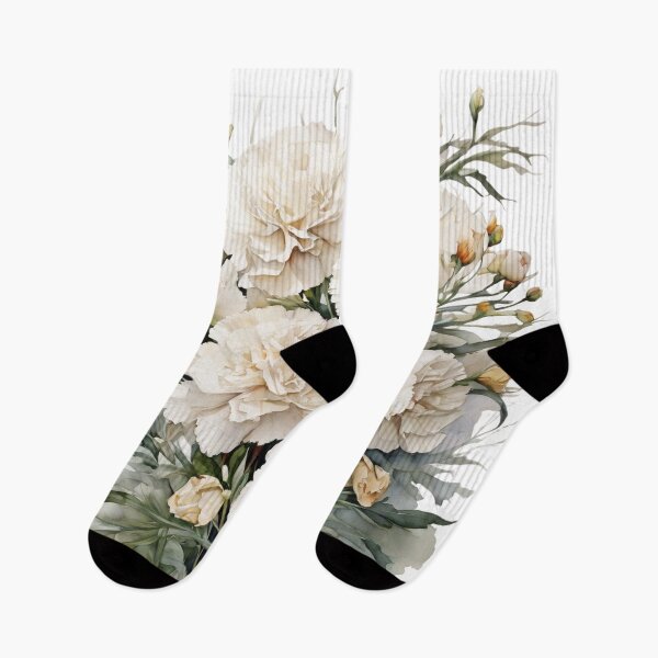 Item preview, White Carnation watercolor painting 06 designed and sold by I-HERE.