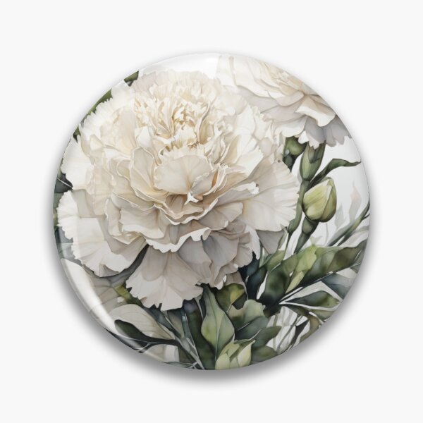 Item preview, White Carnation watercolor painting 08 designed and sold by I-HERE.