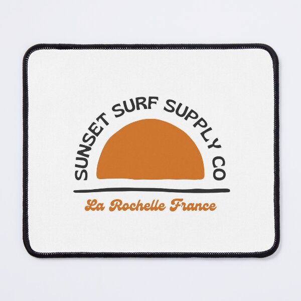 Item preview, La Rochelle Sunset Surf Retro design in white designed and sold by RetroDesignsNW.