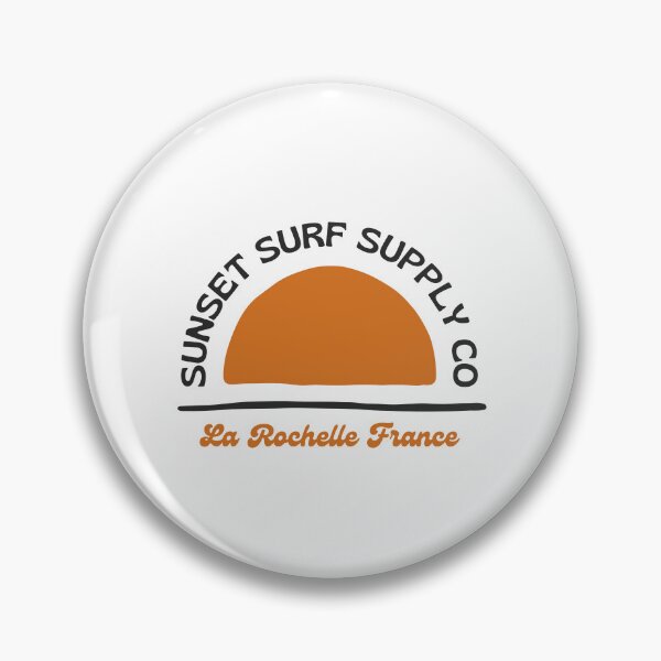 Item preview, La Rochelle Sunset Surf Retro design in white designed and sold by RetroDesignsNW.