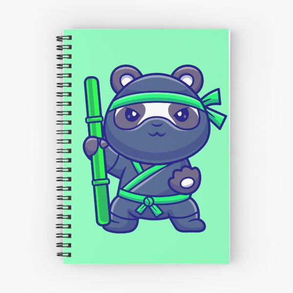 Item preview, Panda Ninja Festivities: Cute Panda with Bamboo Stick Cartoon Vector Icon" designed and sold by hjian8219.