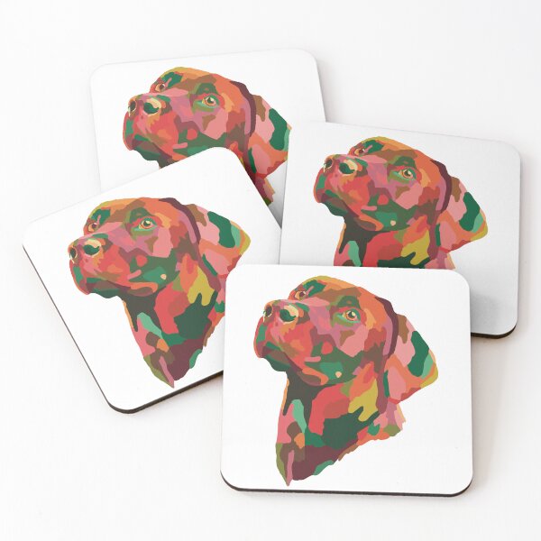 Item preview, Colourful Labrador Portrait designed and sold by Blue-Hive-Store.