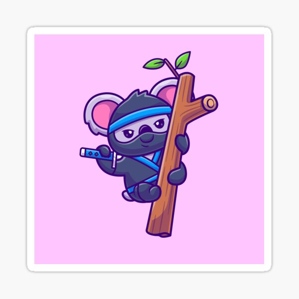 Item preview, Koala Ninja Adventures: Cute Cartoon Vector Icon" designed and sold by hjian8219.