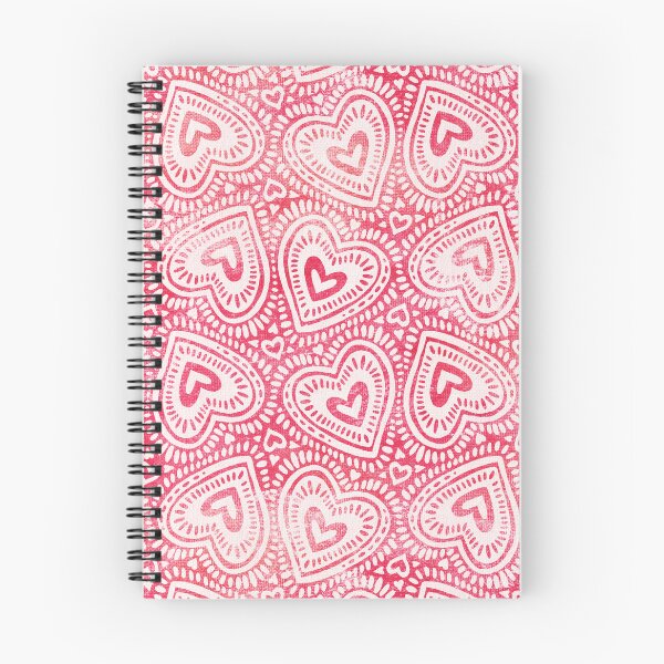 Item preview, Valentine's Grunge Textured Hearts in Raspberry and Cream Pattern designed and sold by micklyn.