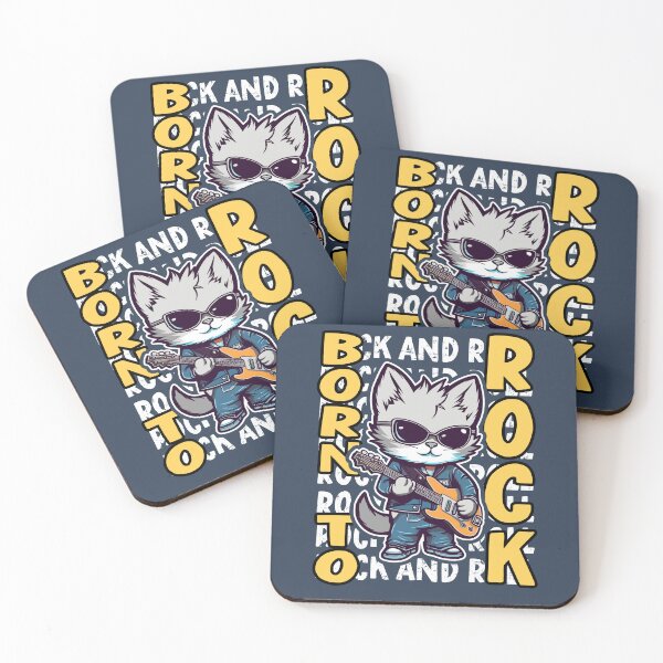 Item preview, Cat Born To Rock designed and sold by samah82.