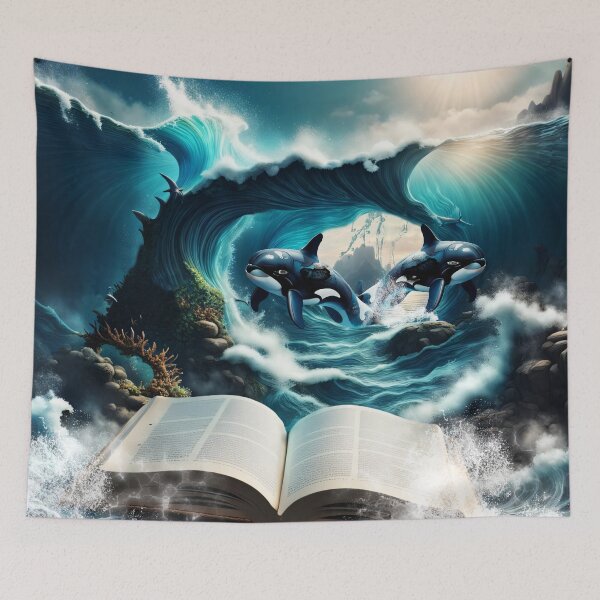 Item preview, A Swimming steampunk Orca in the wave designed and sold by nicky2342.
