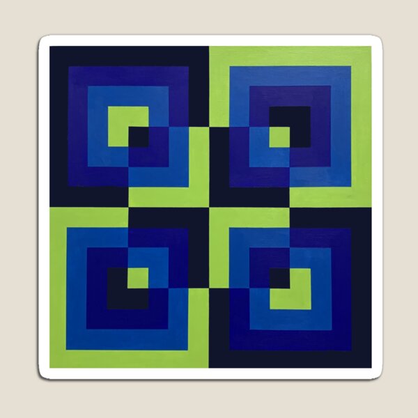 Item preview, Inverse Squares in Blue and Green designed and sold by Katie Irish.