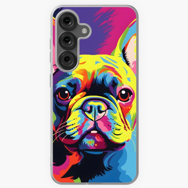 Item preview, French Bulldog portrait art. animal colorful. Animal throw pillow.  designed and sold by formform.