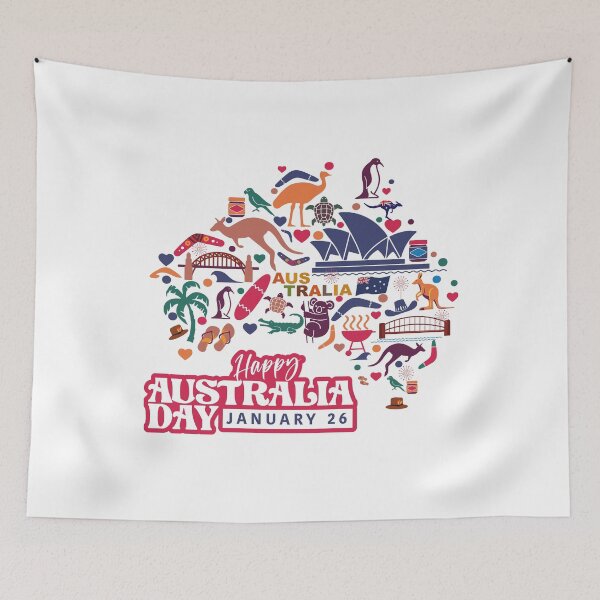 Item preview, Happy Australia Day 26th Jan T-Shirt | Pixelgrafiks designed and sold by PixelGrafiks.