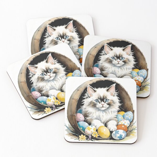 Item preview, Happy Easter - Kittens, Easter Eggs and Flowers V50 designed and sold by DreamingAwake1.