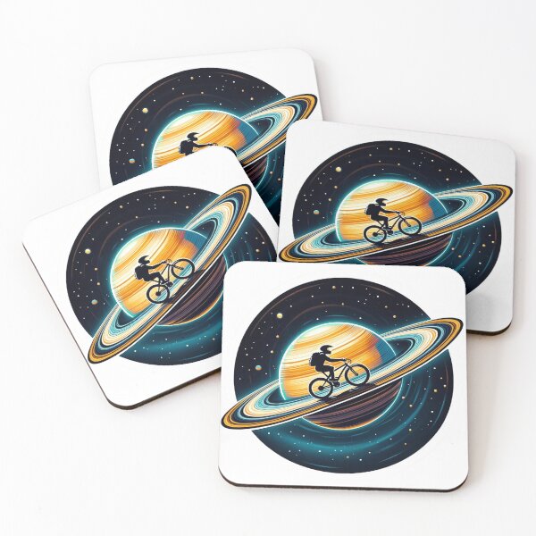 Item preview, Cycling On Saturn's Rings: Planetary Themed Art designed and sold by Fantasy Masterpiece.