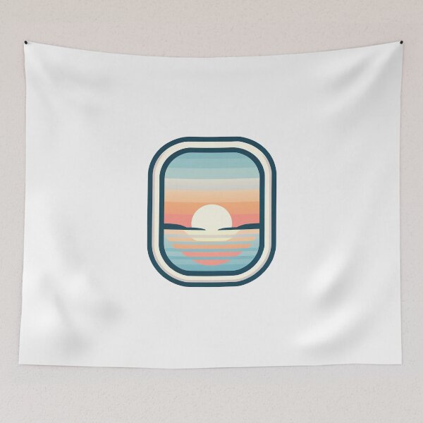 Item preview, Boat Window at Sunset Sticker designed and sold by scons1234.