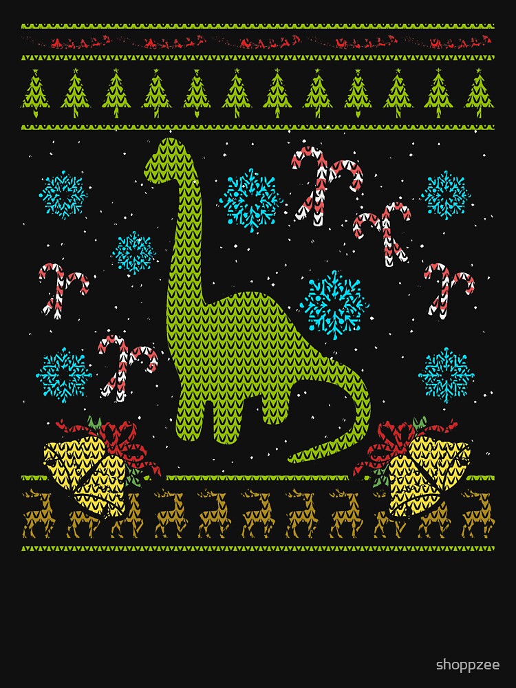 "Kid Dinosaur Christmas Ugly Sweater Design Shirt" Tshirt for Sale by