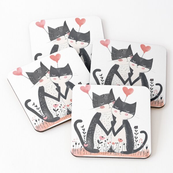 Item preview, Amor con bigotes: gatos abrazados con afecto_2 designed and sold by BorczVisuals.