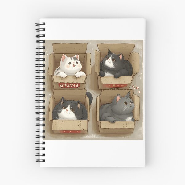 Item preview, Cats in Boxes designed and sold by RiawsShop.