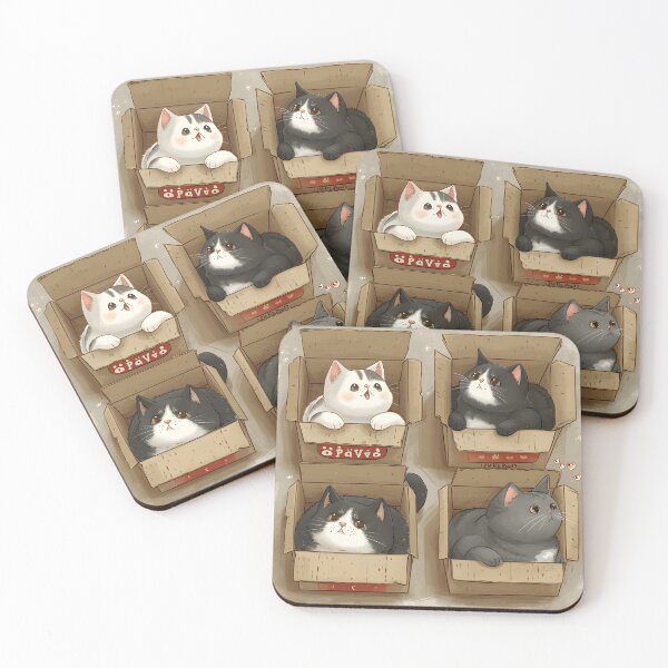 Item preview, Cats in Boxes designed and sold by RiawsShop.