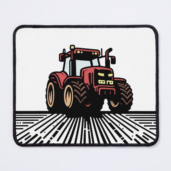 Item preview, Red tractor on the black field designed and sold by AdamMuranski.