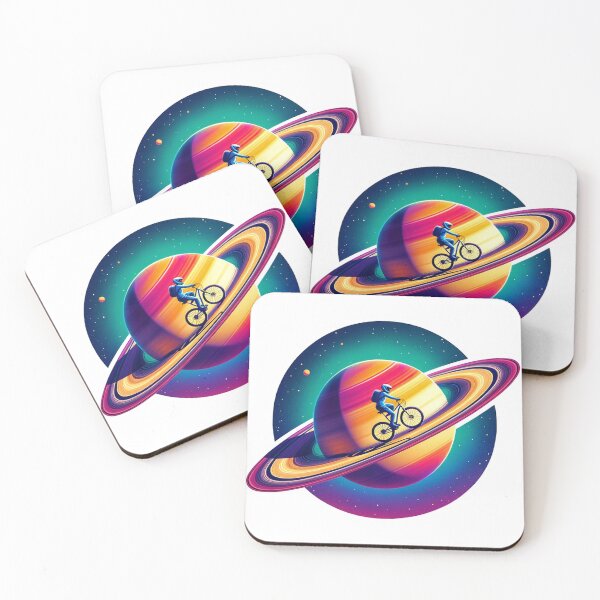 Item preview, Biking On Saturn's Rings: Planetary Themed Art designed and sold by Fantasy Masterpiece.