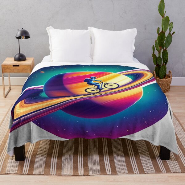 Item preview, Biking On Saturn's Rings: Planetary Themed Art designed and sold by Fantasy Masterpiece.