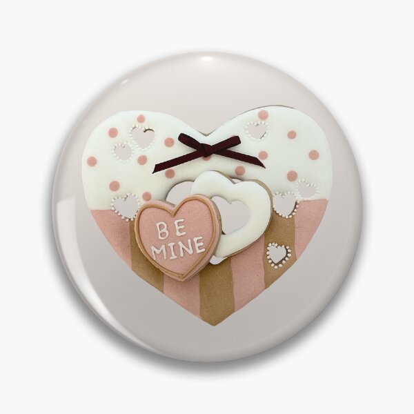 Item preview, “BE MINE”heart valentine sugar cookies designed and sold by aiko-p.