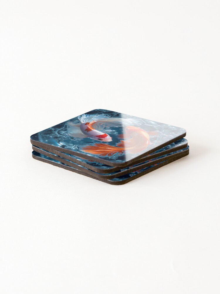 Thumbnail 4 of 5, Coasters (Set of 4), Fighting Fish designed and sold by RiawsShop.