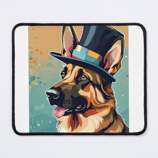 Item preview, German Shepherd in a top hat designed and sold by BlacCollection.