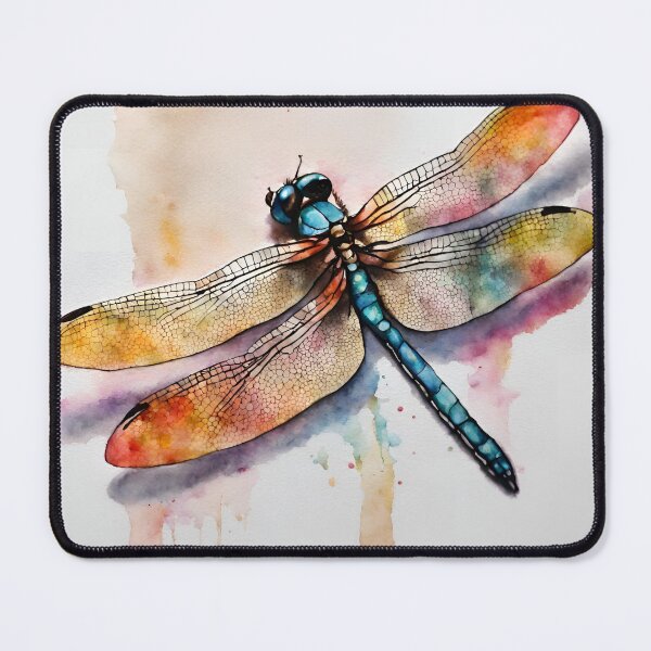 Item preview, Pretty colorful dragonfly in watercolor. designed and sold by kreativeadern.
