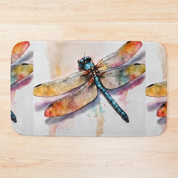 Item preview, Pretty colorful dragonfly in watercolor. designed and sold by kreativeadern.