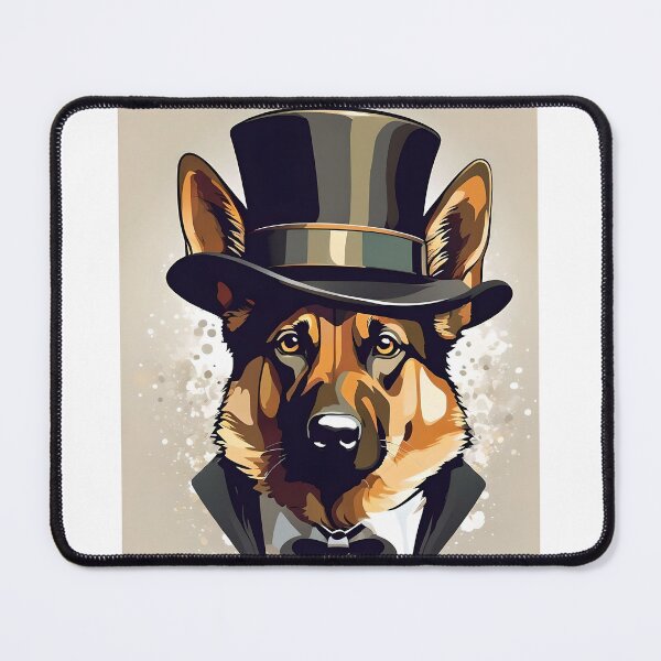 Item preview, German Shepherd in a top hat designed and sold by BlacCollection.