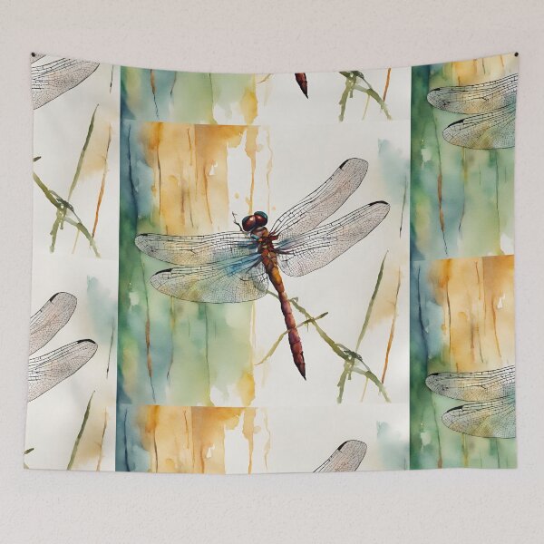 Item preview, Dragonfly in watercolor. designed and sold by kreativeadern.