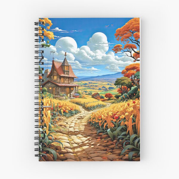 Item preview, House in corn fields country landscape designed and sold by iguananick.
